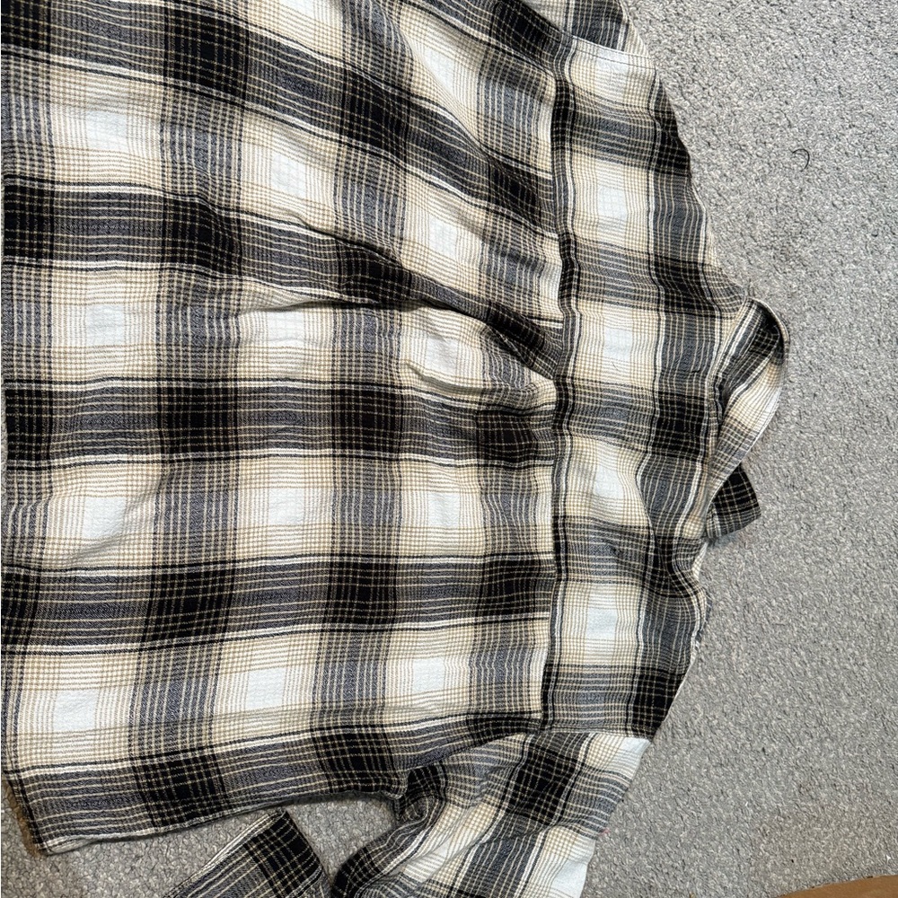 Forever 21 Checkered Shirt in Black and Cream